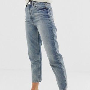 Straight leg jeans in stonewashed blue from ASOS